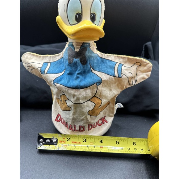 1950's Vintage Donald Duck Hand Puppet Walt Disney Production Japan Excellent 5M - Picture 12 of 14